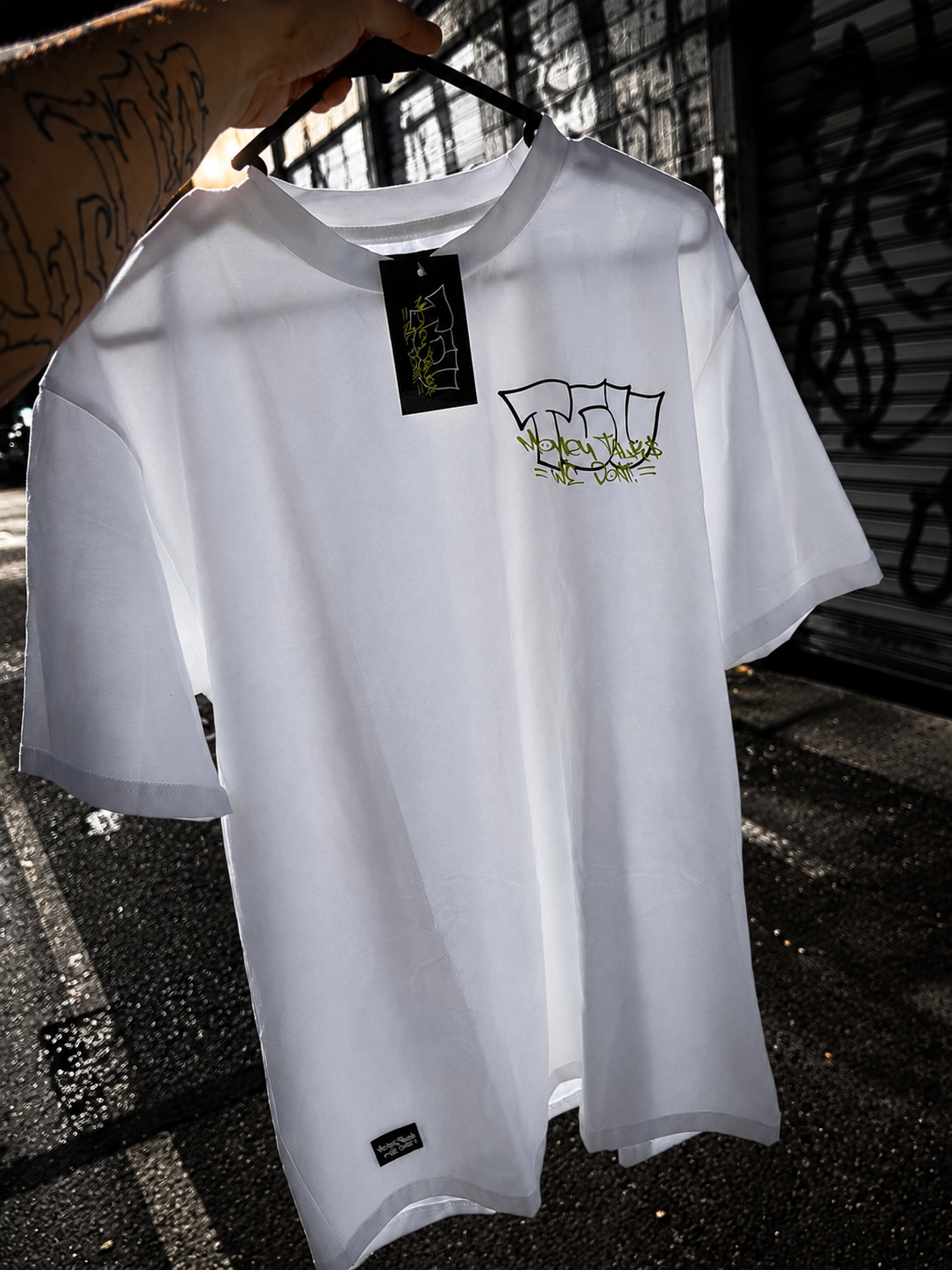 White “TGU” t-shirt